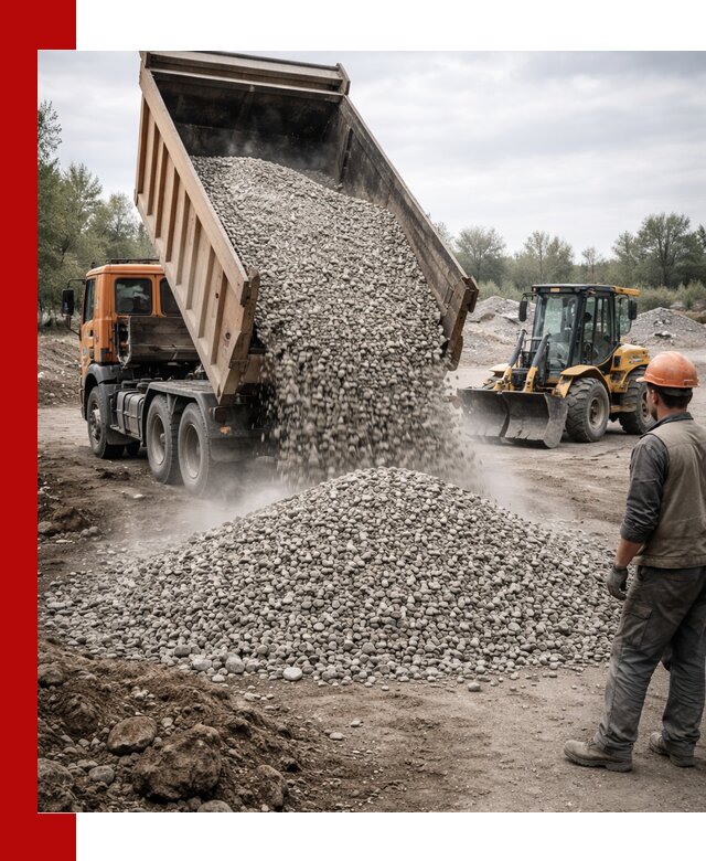 Доставка щебня в Улан-Удэ крупными и мелкими фракциями