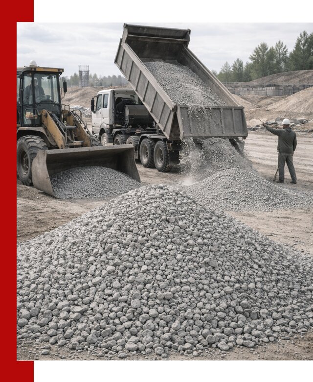 Доставка известнякового щебня фр. 5–20 в Улан-Удэ
