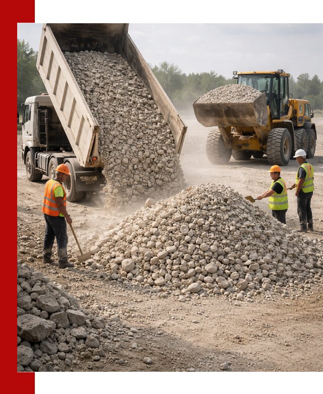 Доставка известнякового щебня фр. 40-70 в Улан-Удэ