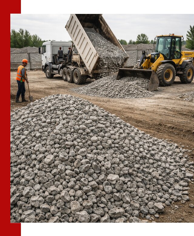 Доставка бетонного щебня фракции 40-70 в Улан-Удэ