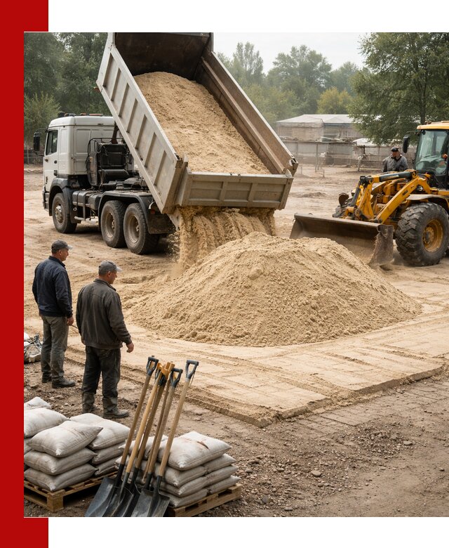 Доставка мытого песка в Улан-Удэ с самосвалами по выгодной цене