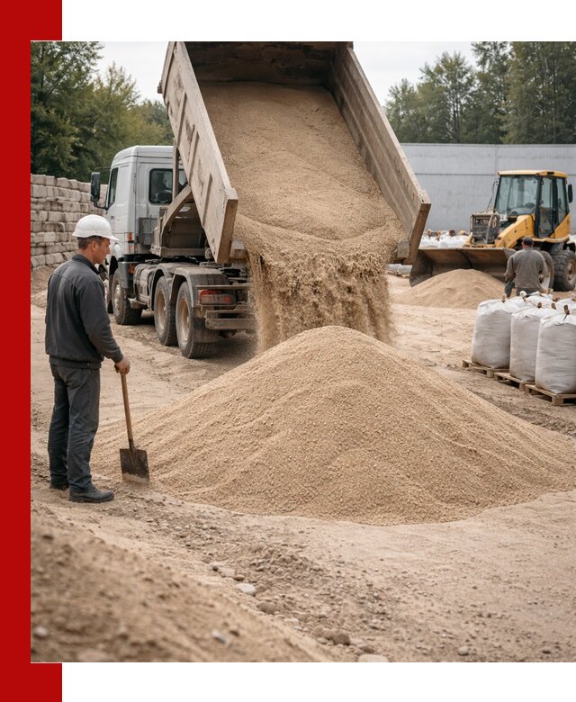 Кварцевый песок фракция 0–3 мм с доставкой в Улан-Удэ