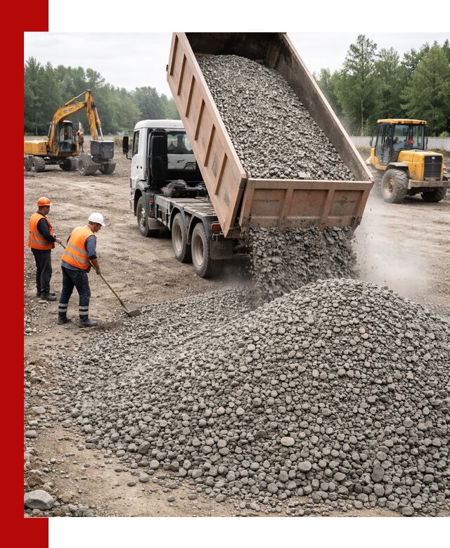 Доставка гравия фракции 40-70 в Улан-Удэ оптом и в розницу