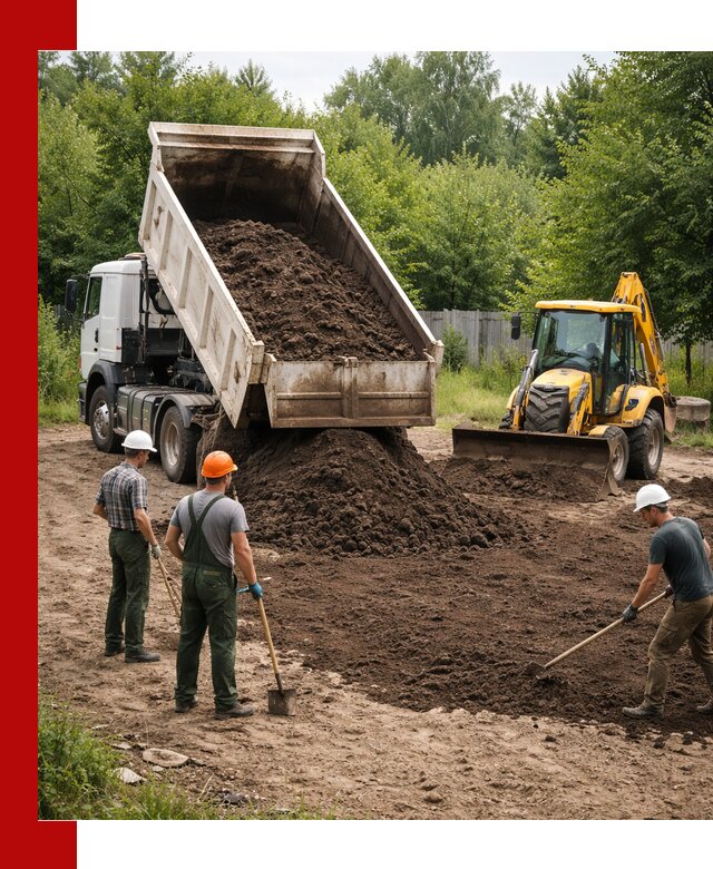 Доставка и укладка грунта для выравнивания участка в Улан-Удэ