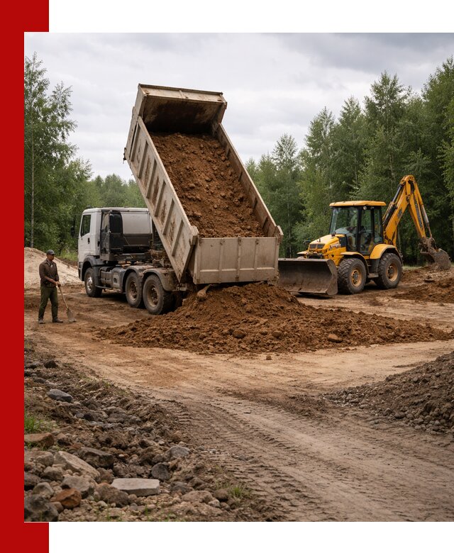 Доставка суглинка самосвалами в Улан-Удэ подсыпка и планировка