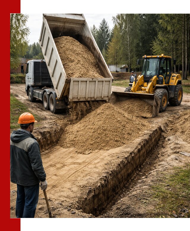 Доставка песчаного грунта в Улан-Удэ для строительных работ
