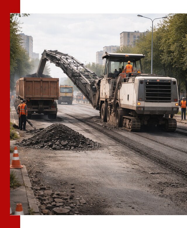 Фрезерованный асфальт в Улан-Удэ — удаление и вывоз старого покрытия