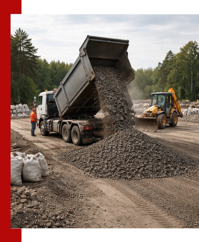 Доставка дробленого асфальта в Улан-Удэ для дорожных работ
